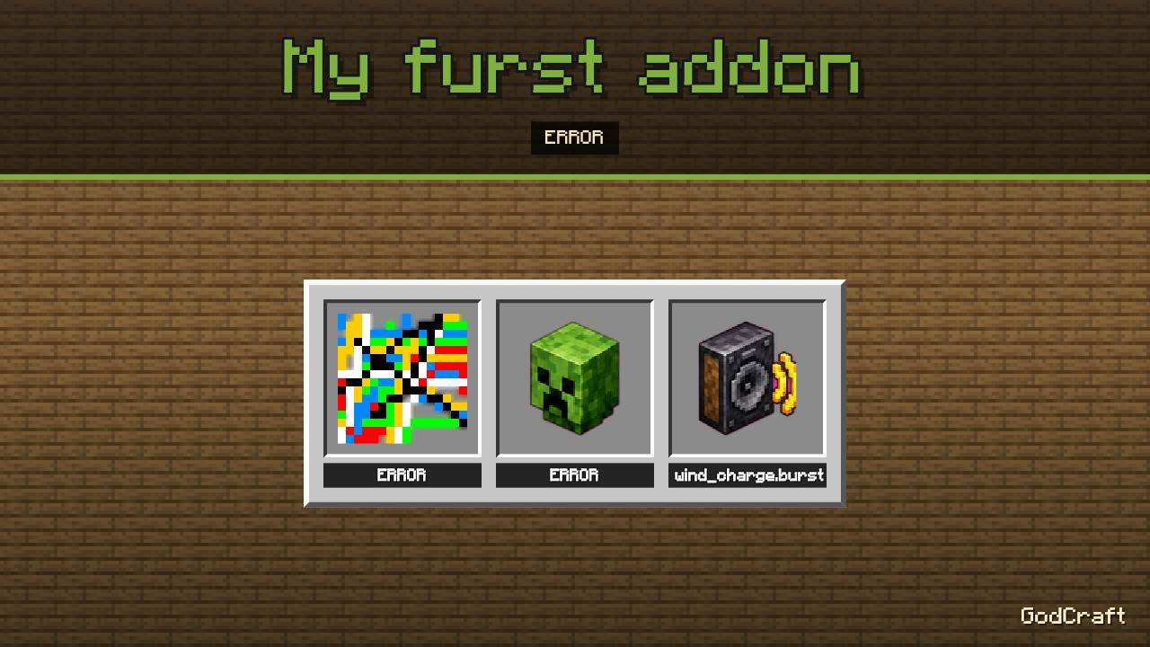 §cMy furst addon