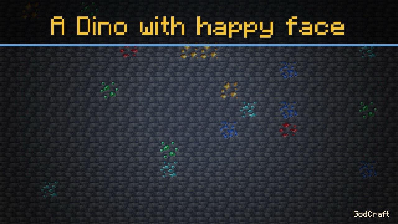 A Dino with happy face