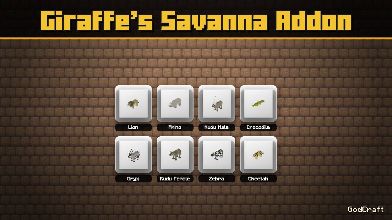 §6Giraffe's Savanna Addon