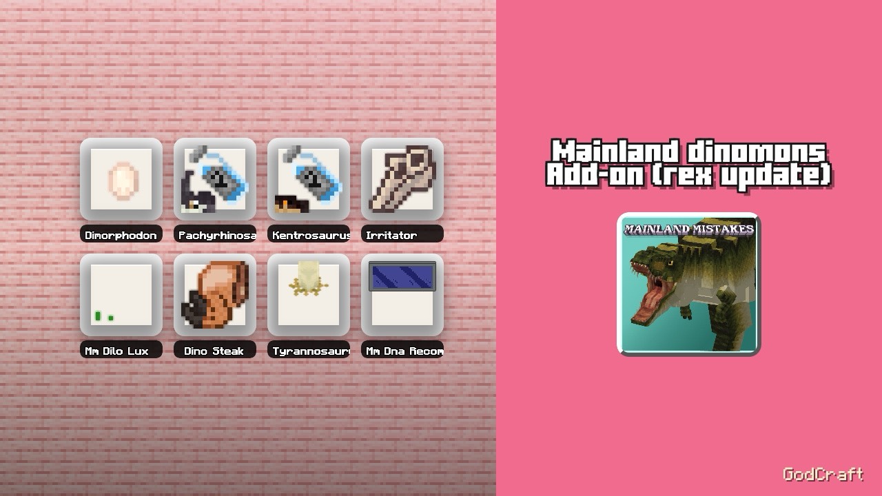 Mainland dinomons Add-on (rex update)